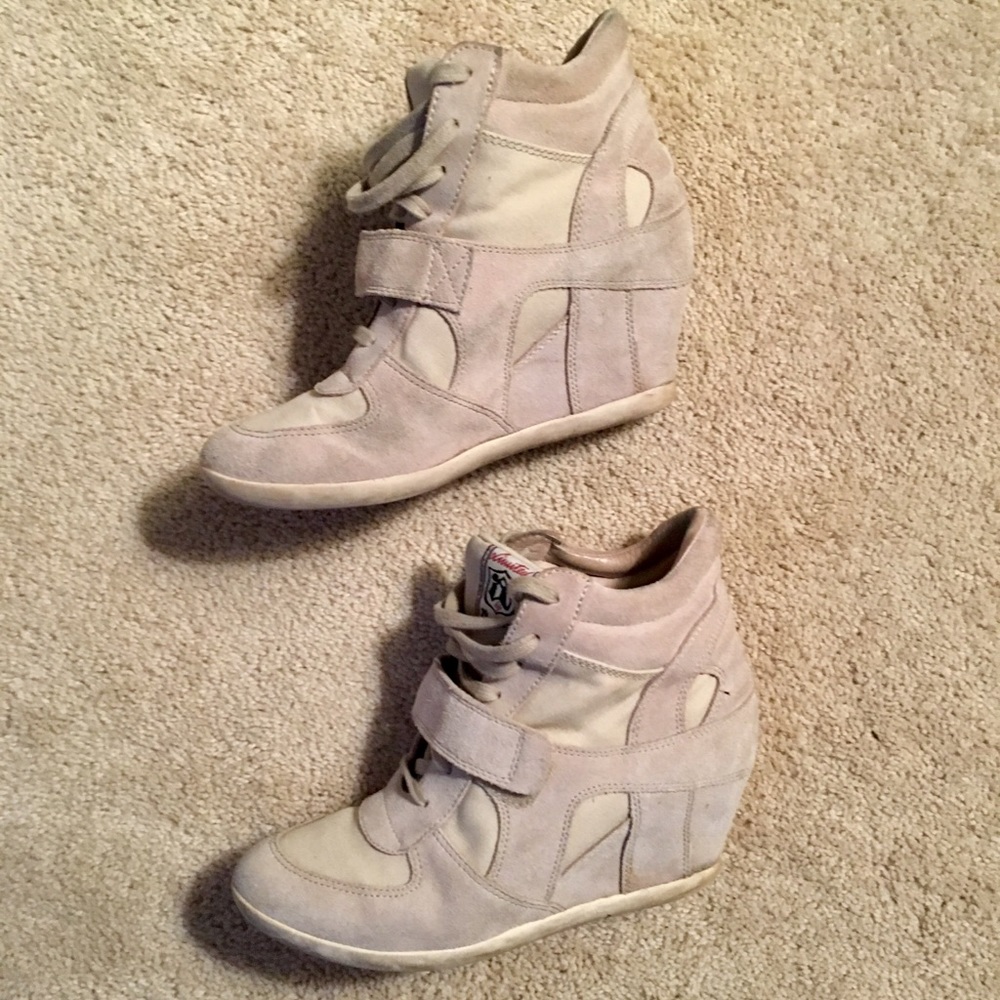 Ash Bowie Hidden Wedge suede sneakers. Size 8.5